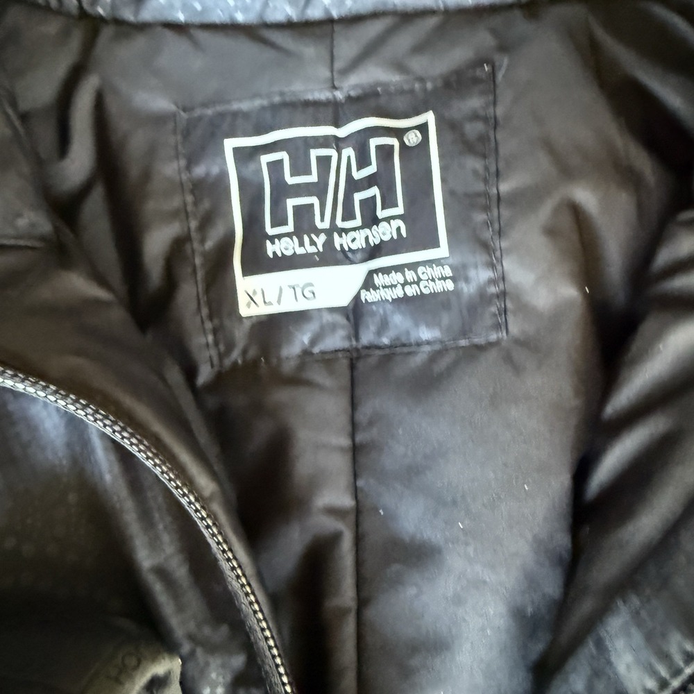 Helly Hansen Black Puffer Jacket With Swirl Detail Size XL - Picture 2 of 9